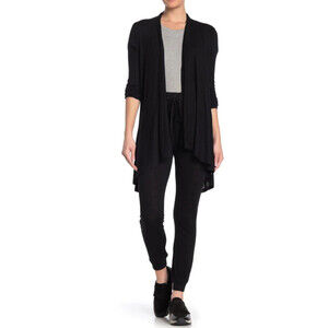 Love, Fire Women's Long Sleeve Knit Cardigan Black Small